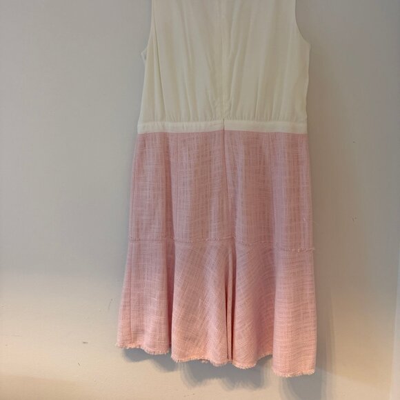 Karl Lagerfeld Pink & White Sleeveless A-Line Dress. Size 14 - Picture 4 of 4